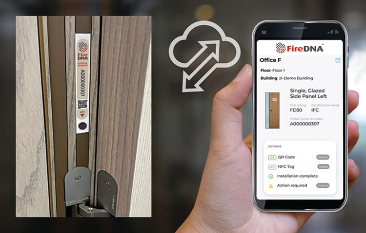 FireDNA App infographic - cloud-based. Passive fire protection systems