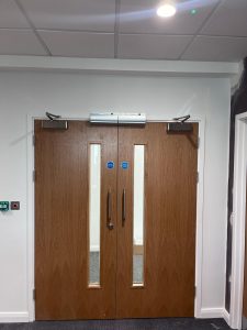 fire door inspections carried out by LFS. Passive and active fire protection. Fire Door Performance Testing.