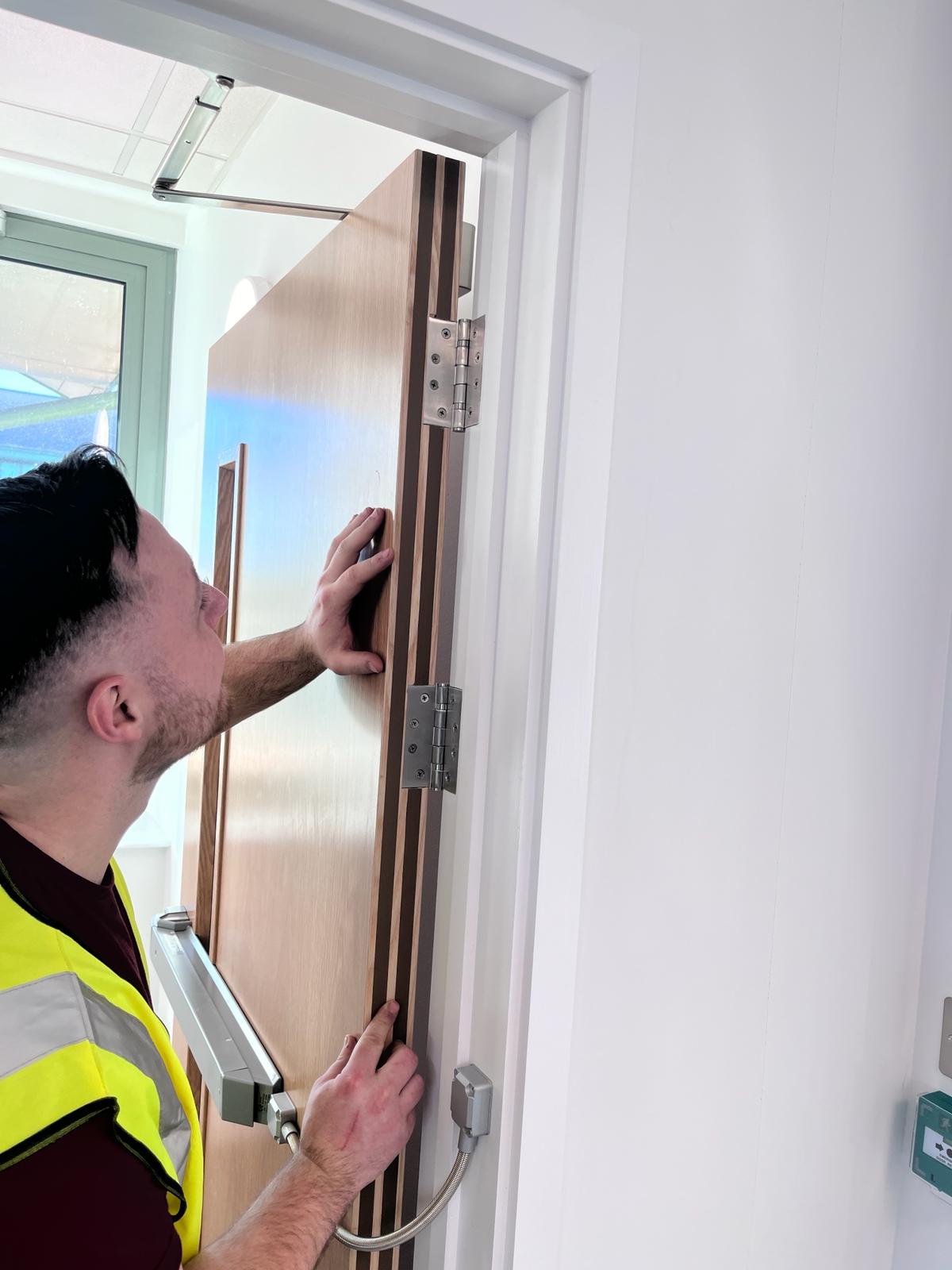 landlord fire door safety. fire door inspection - carried out by LFS