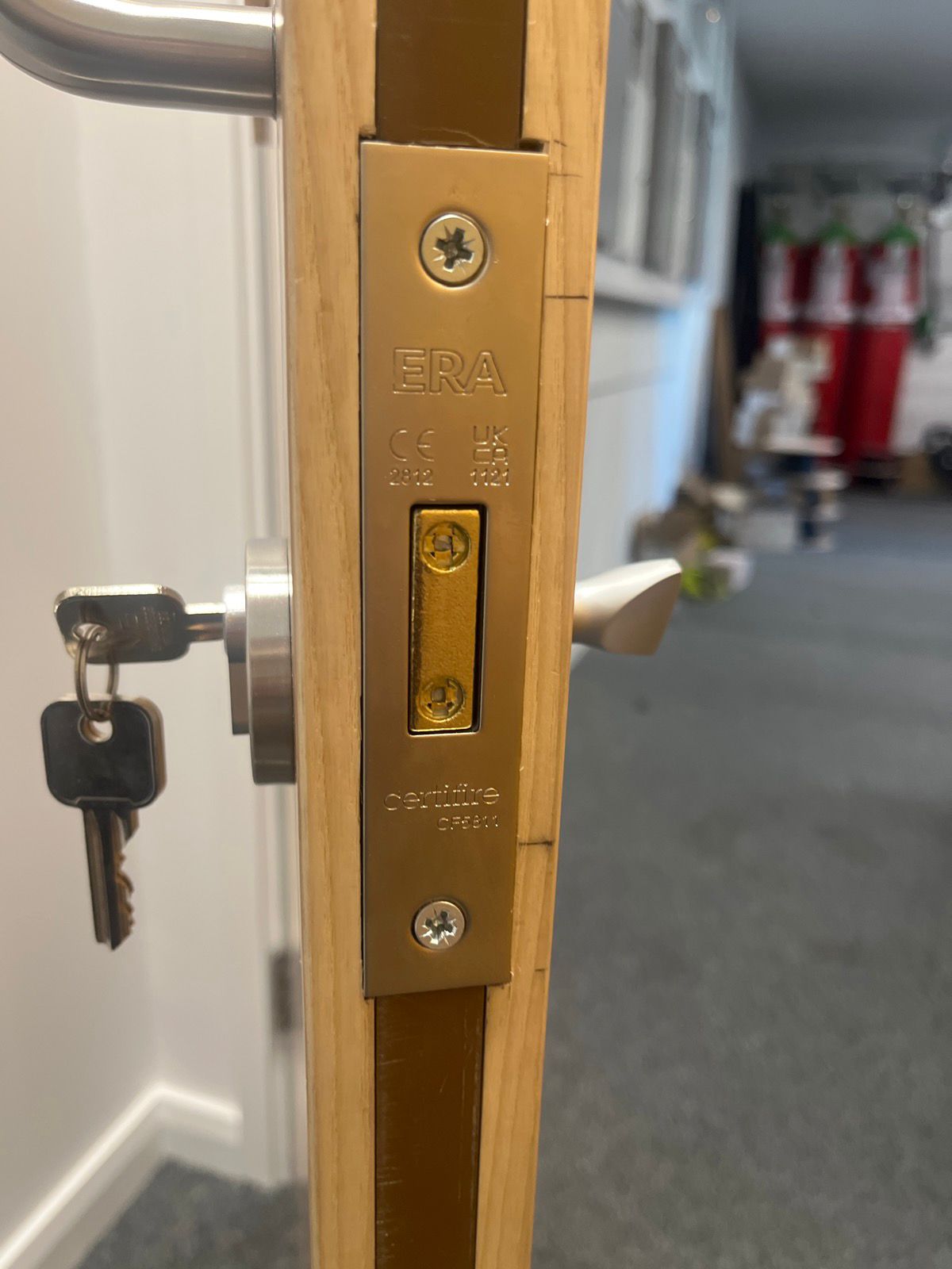 fire door inspections - checking door action, closing and opening action and mechanisms.